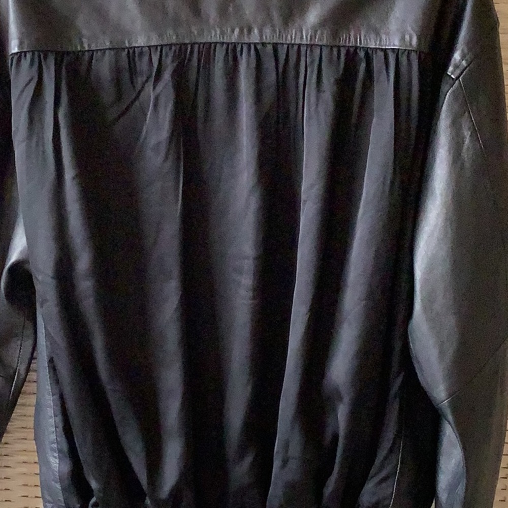 Gorgeous… Gorgeous All Saints Della Leather Bomber Jacket 🖤🖤🖤 - Picture 10 of 13